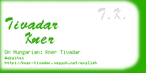 tivadar kner business card